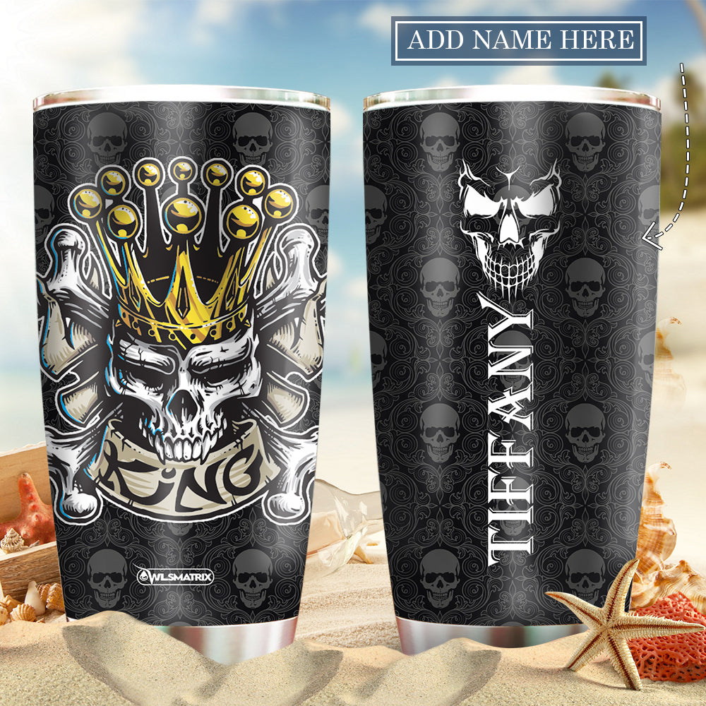 Skull King Personalized 20 Oz Tumbler For Coffee Travel And Daily Drinks