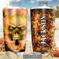 Skull Hot Fire Personalized 20 Oz Tumbler For Coffee Travel And Daily Drinks