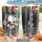 Skull Happiness Love Floral Personalized 20 Oz Tumbler For Coffee Travel And Daily Drinks