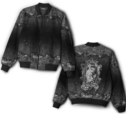 Skull girl loves tattoo - Bomber jacket - BOMJ01TNH140921-Owls Matrix