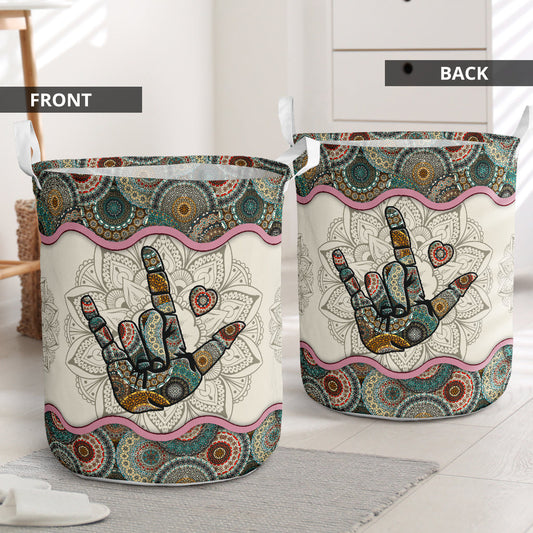 Asl Mandala Laundry Basket For Bathroom Bedroom Storage
