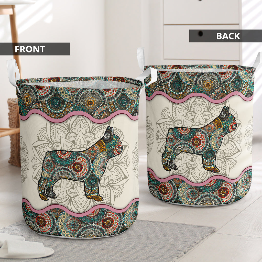 Bulldog Mandala Laundry Basket For Bathroom Bedroom Storage