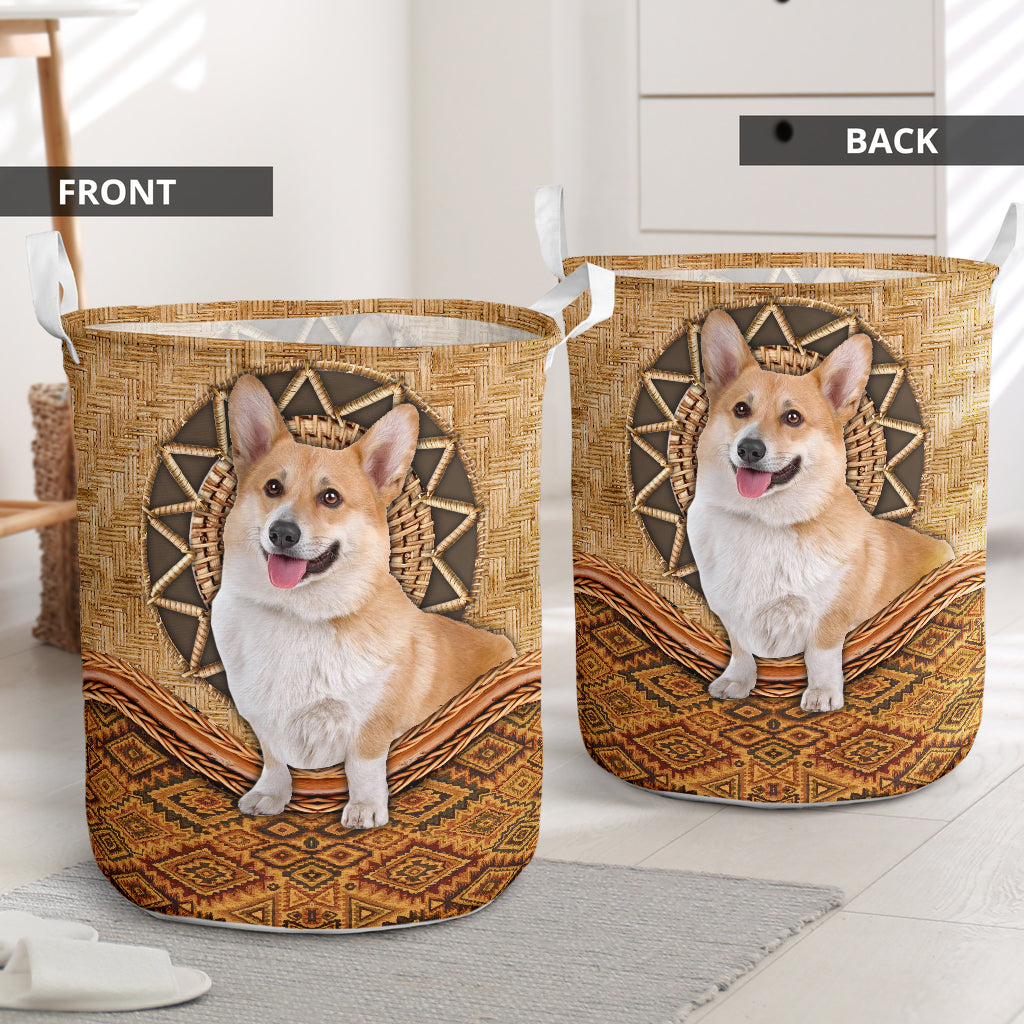 A Corgi Ratan Laundry Basket For Bathroom Bedroom Storage