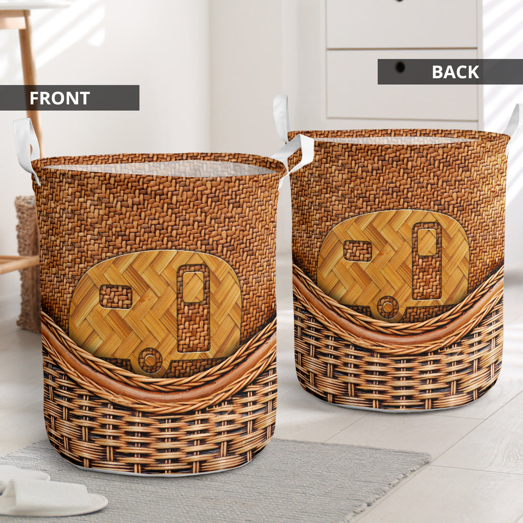 The Camping Van Wicker Laundry Basket For Bathroom Bedroom Storage