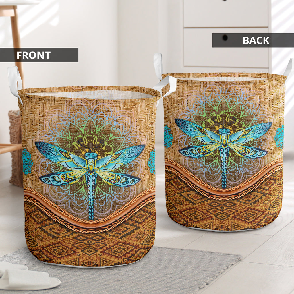 Dragonfly Ratan Ombre Laundry Basket For Bathroom Bedroom Storage