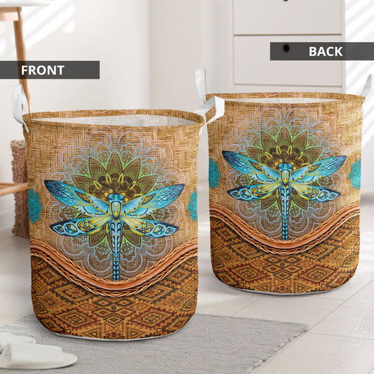 Dragonfly Ratan Ombre Laundry Basket For Bathroom Bedroom Storage