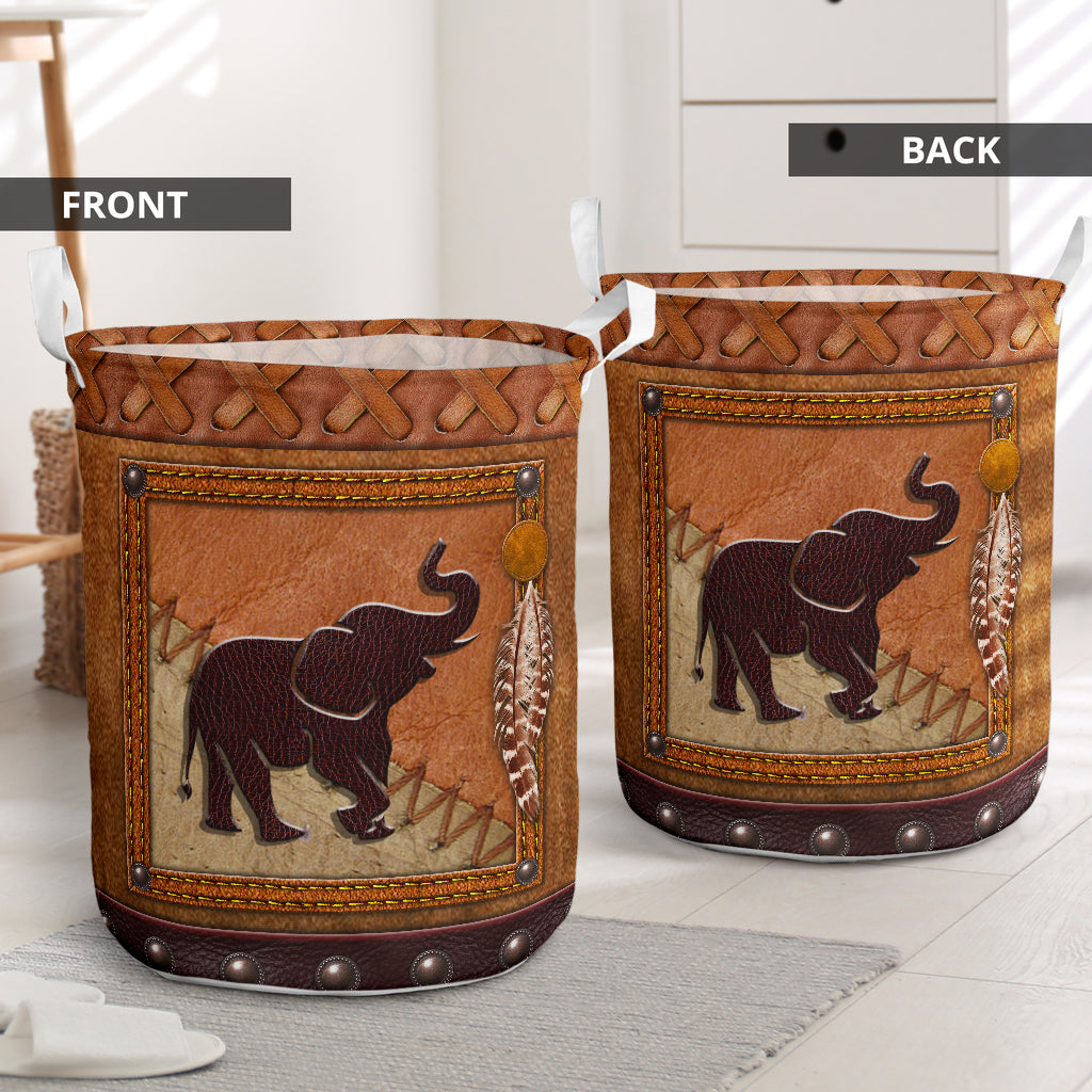 Elephant Stitch Laundry Basket For Bathroom Bedroom Storage