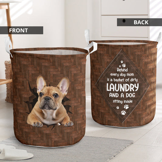 French Bulldog Mom Laundry Basket For Bathroom Bedroom Storage