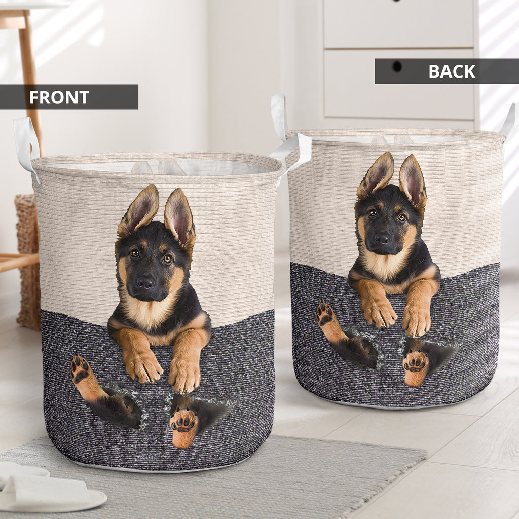 German Shepherd Hole Laundry Basket For Bathroom Bedroom Storage