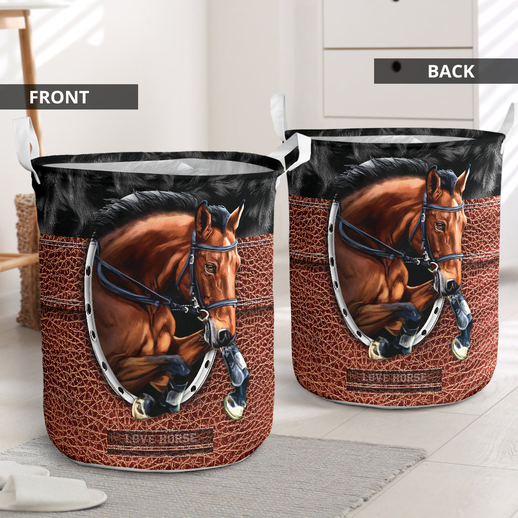 Awesome Horse Love Laundry Basket For Bathroom Bedroom Storage
