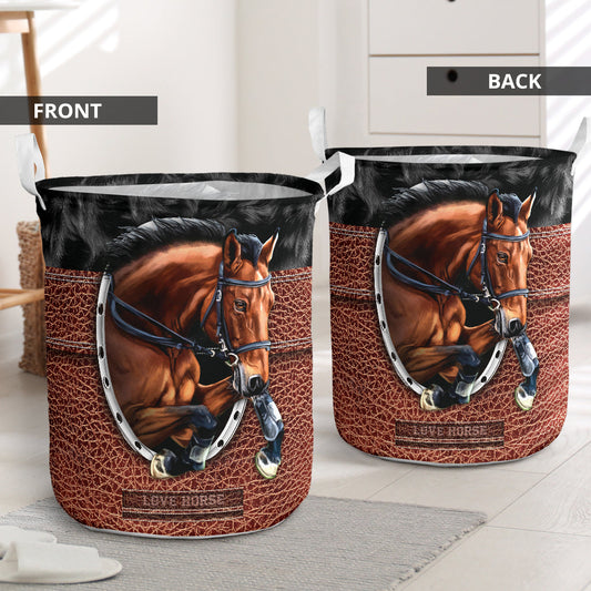 Awesome Horse Love Laundry Basket For Bathroom Bedroom Storage