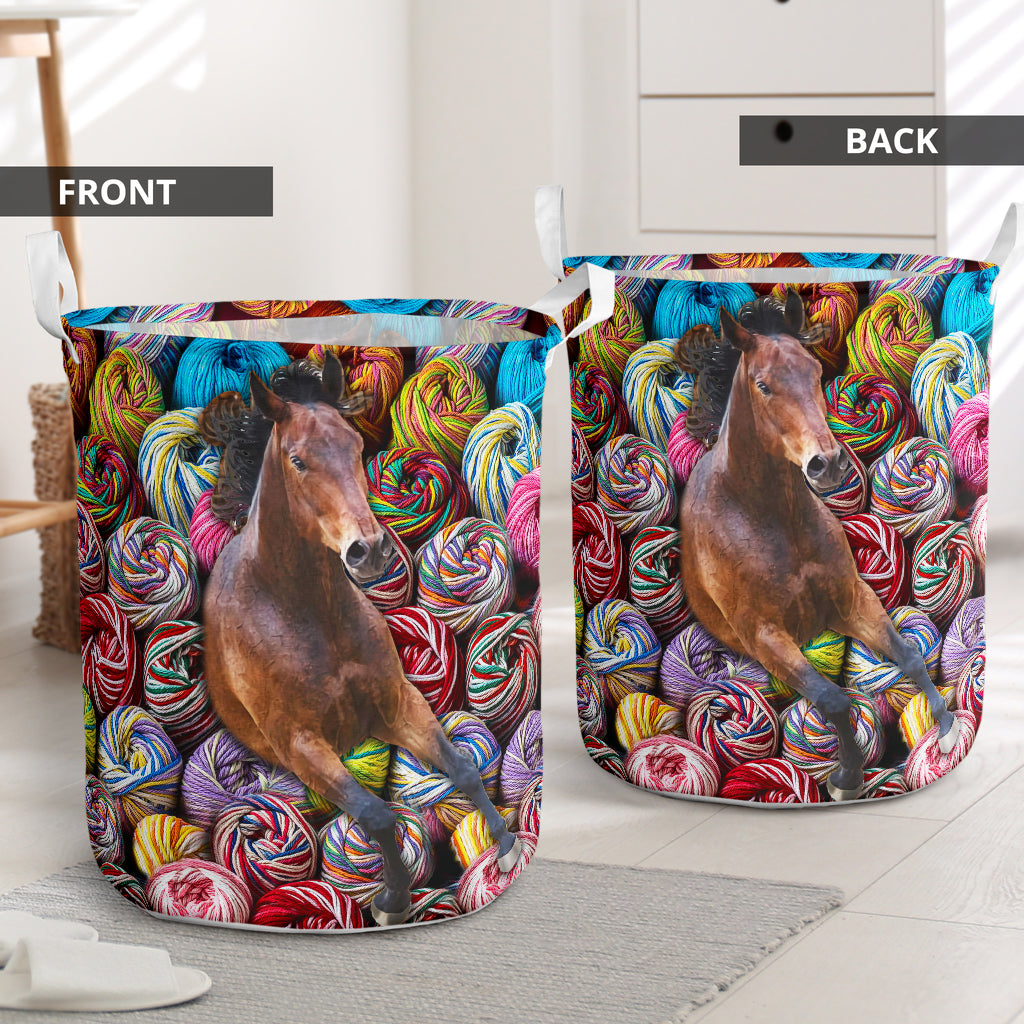 Cute Horse Laundry Basket For Bathroom Bedroom Storage
