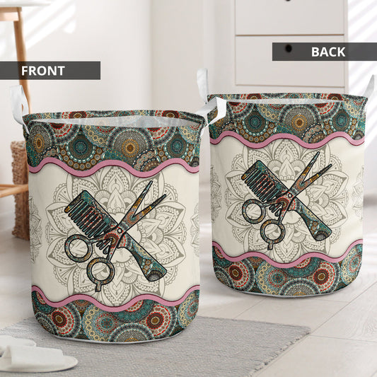 Hairstylist Mandala Laundry Basket For Bathroom Bedroom Storage