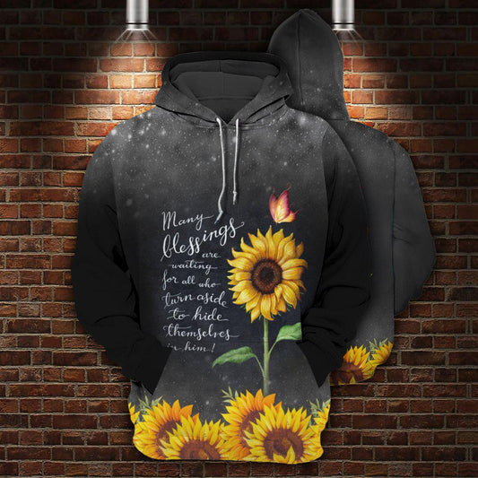 Sunflower Blessing Hoodie For Spiritual Events Daily Outfits And Comfortable Layering