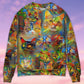 Colorful Cat Painting Sweater For Outdoor Activities Weekend Trips And Relaxed Everyday Outfits