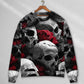 Skull Rose Fantasy Sweater For Alternative Outfits Seasonal Events And Everyday Comfort