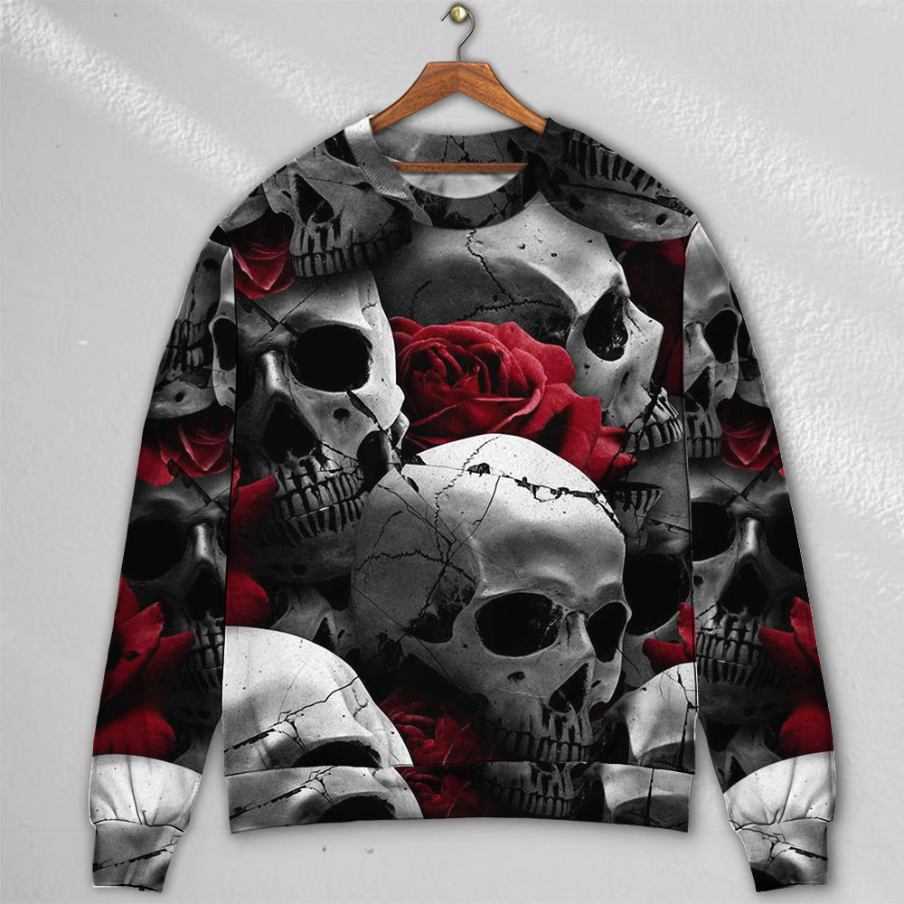 Skull Rose Fantasy Sweater For Alternative Outfits Seasonal Events And Everyday Comfort
