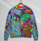 Hippie Cat Abstract Mind Sweater For Free Spirited Outfits Holidays And Everyday Comfort