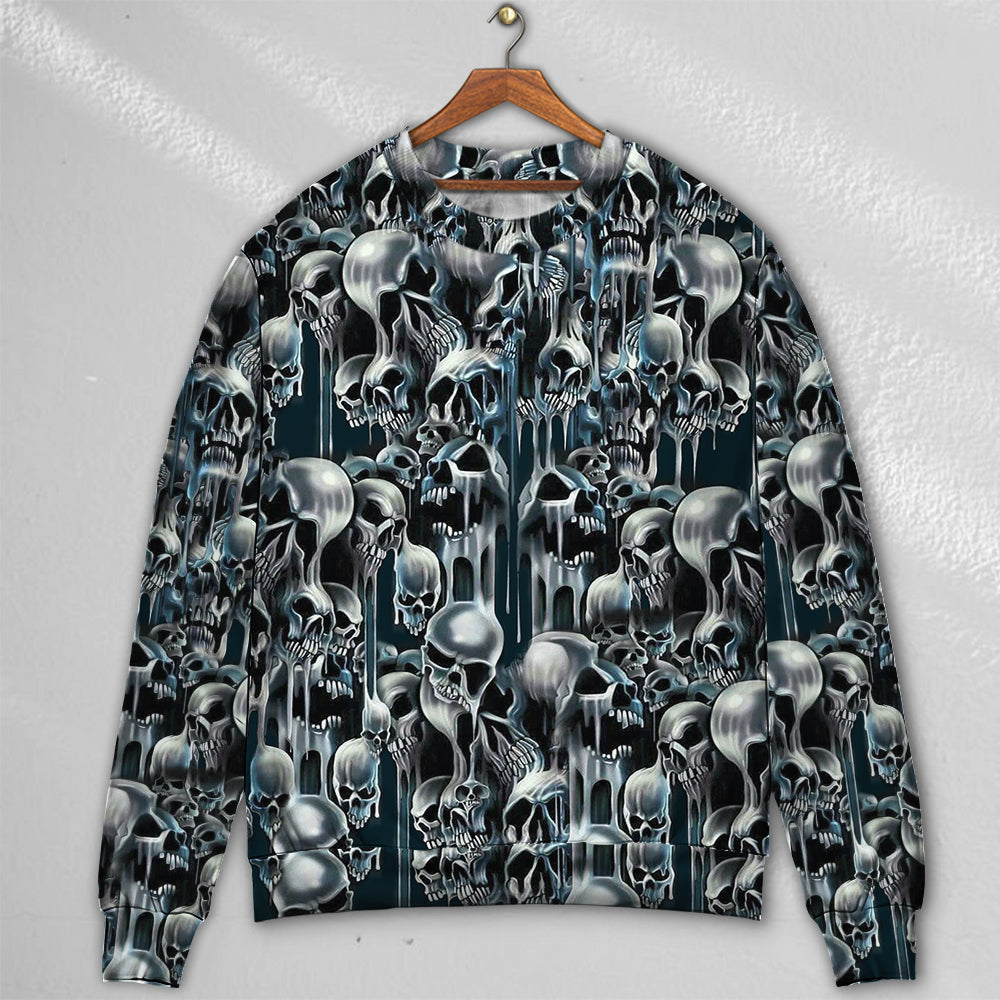 Skull Heat Energy Sweater For Art Fans Travel Parties And Distinctive Casual Style