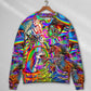 Hippie Horse Free Spirit Run Sweater For Psychedelic Art Fans Outdoor Events And Distinctive Gifts