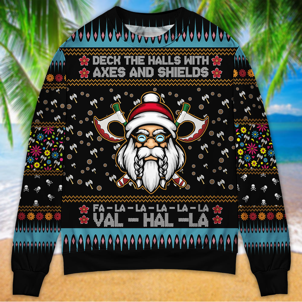 Viking Christmas Festive Hall Decorations Sweater For Festive Family Events Casual Wear And Holiday Gift Giving