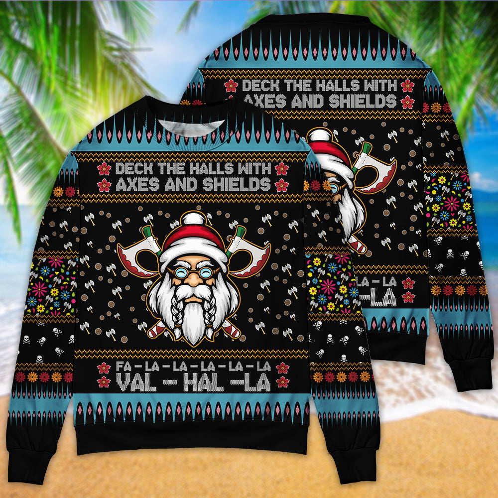 Viking Christmas Festive Hall Decorations Sweater For Festive Family Events Casual Wear And Holiday Gift Giving