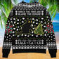 Black Cat Wrecks Tree Funny Christmas Sweater For Family Gatherings Winter Travel And Everyday Seasonal Comfort