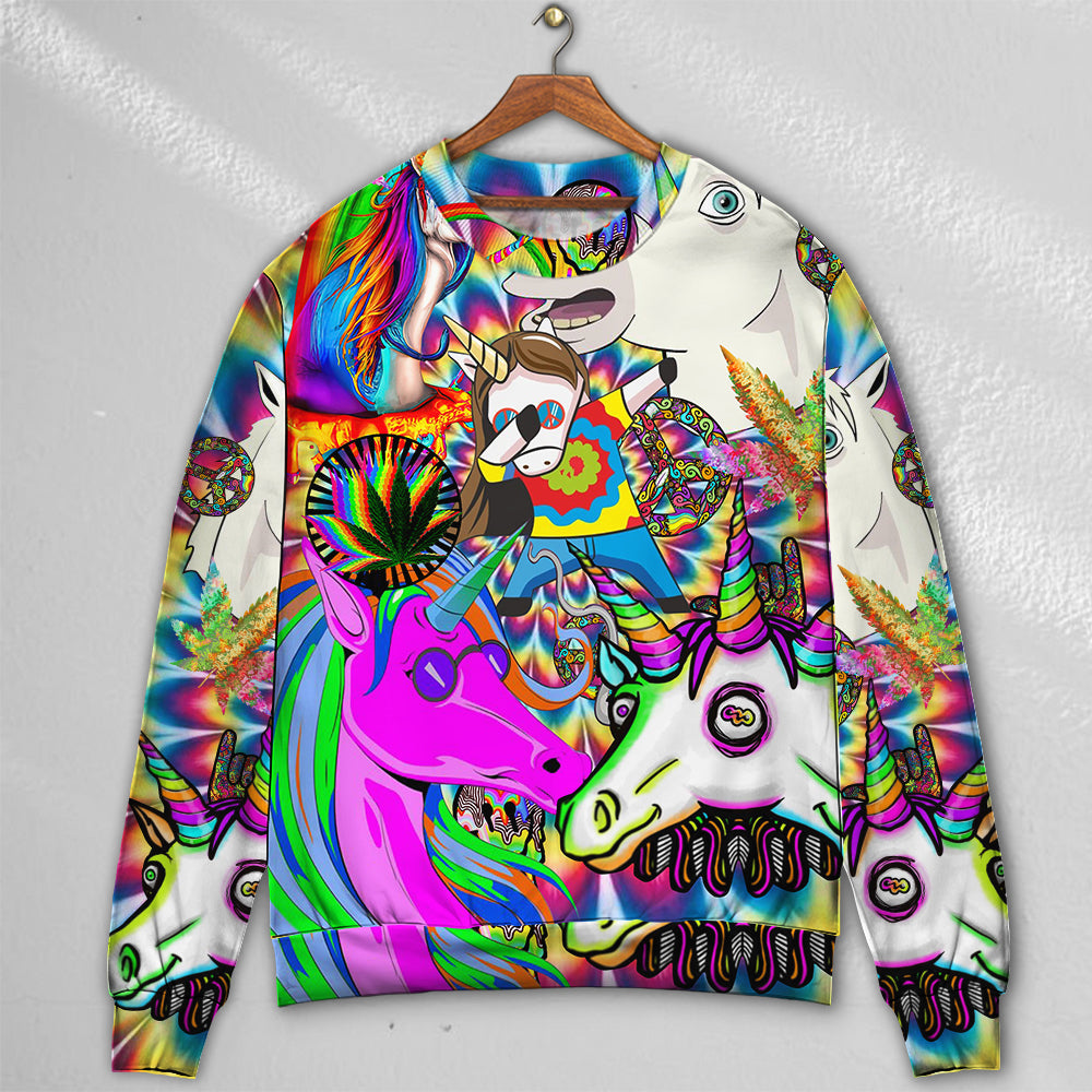 Hippie Unicorn Dream For Wonderland Sweater For Festival Adventures Vacations And Relaxed Daily Styling