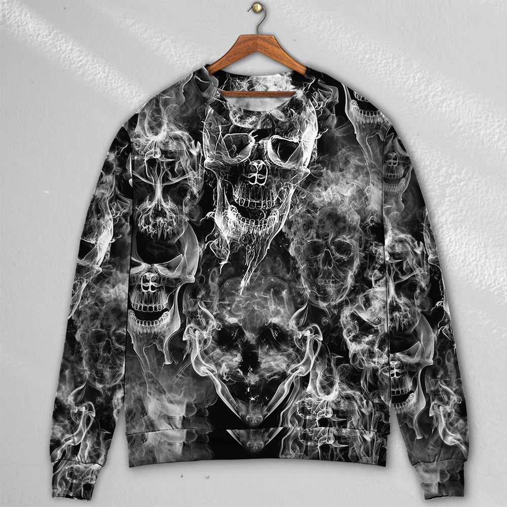 Skull Smoke Dark Fantasy Sweater For Casual Wear Parties And Thoughtful Gifting