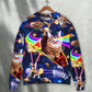 Space Cat Riding Food Galaxy Sweater For Nature Inspired Fashion Events And Relaxed Everyday Comfort