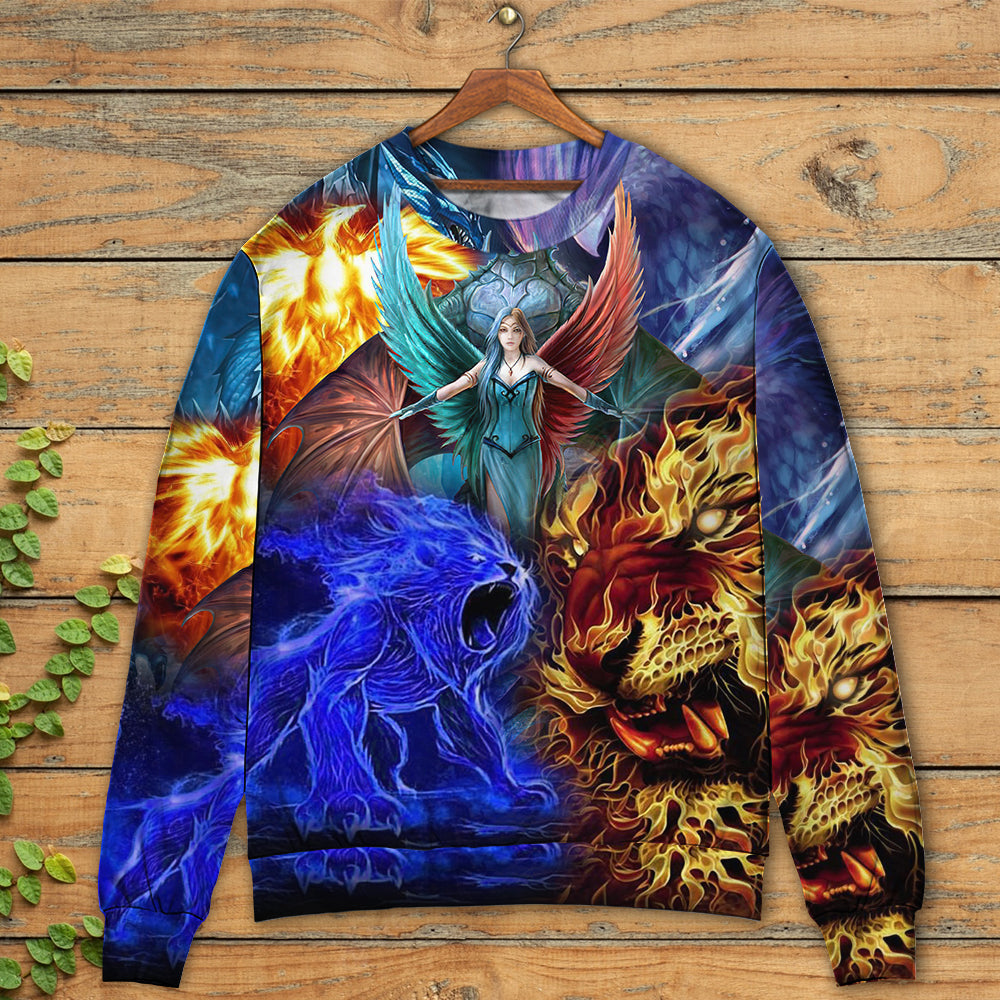 Mystic Dragon Fantasy Sweater For Outdoor Activities Weekend Trips And Relaxed Everyday Outfits