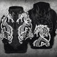 Fantasy Double Dragon Fire Hoodie For Fantasy Adventures Weekend Travel And Relaxed Outfits
