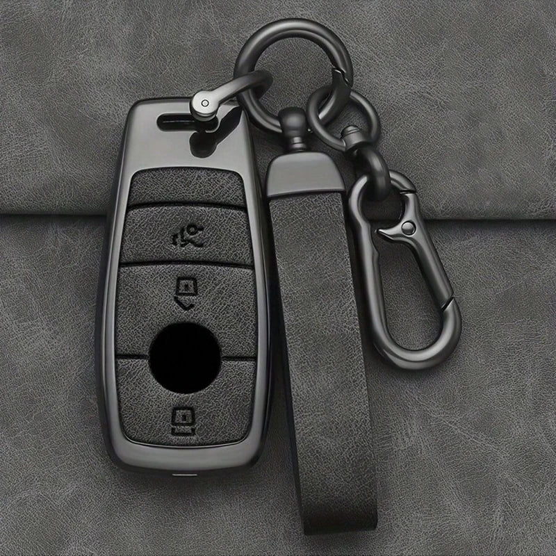 Alloy-Style Car Key Fob Cover for Mercedes-Benz A-Class, C-Class, E-Class, S-Class, G-Class, GLC, CLE, CLA, GLB, GLS & AMG – W177, W205, W213, W222, X167