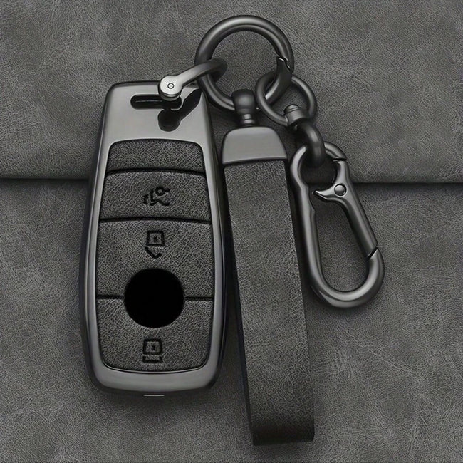Alloy-Style Car Key Fob Cover for Mercedes-Benz A-Class, C-Class, E-Class, S-Class, G-Class, GLC, CLE, CLA, GLB, GLS & AMG – W177, W205, W213, W222, X167