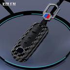 Car Key Cover Compatible with Mazda 2 3 5 6 BL BM GJ Atenza Axela Demio CX-3 CX3 CX-5 CX5 CX7 CX-9 CX8 – 4 Buttons – Carbon Fiber Style