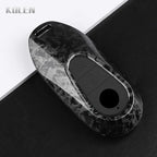Car Key Cover Compatible with Mercedes-Benz C E S Class GLC GLB CLA CLS W223 W214 W206 X254 S400 S450 S480 – Carbon Fiber Style