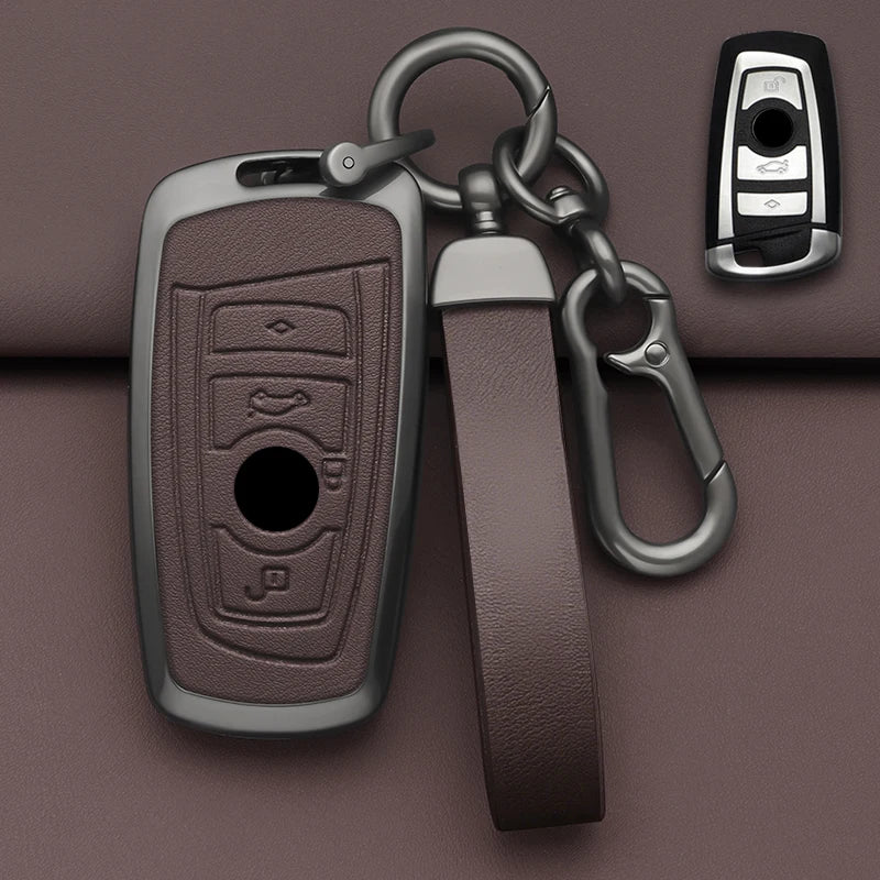 Alloy-Style Car Key Fob Cover for BMW 1, 3 & 5 Series, M3, M4, X3, X4 & i3 – F20, F30, F31, F34, F10, F11, G20, G30, F25