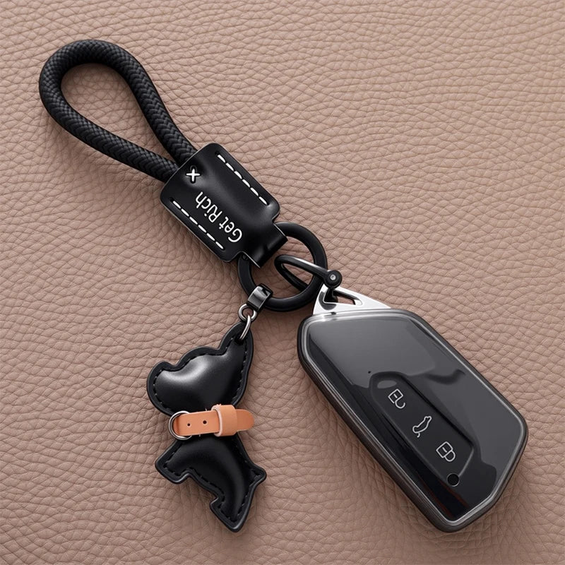 Black-Style TPU Car Key Fob Cover for Volkswagen Golf 8 MK8, ID.4 & ID.6; Skoda Octavia A8; SEAT Leon FR MK4; Cupra