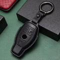 Genuine Leather Car Key Cover Compatible with Mercedes-Benz E-Class, C-Class, S-Class, GLC, E200, E400, E63, W213, S550, S560, C260, A200