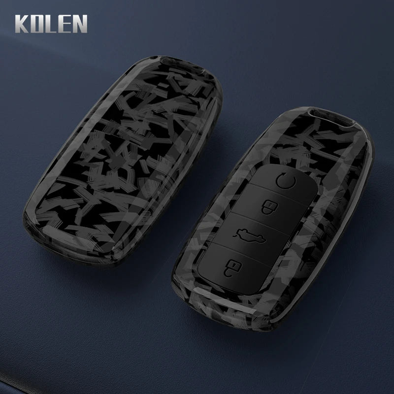 Car Key Cover Compatible with Chery Tiggo 8 Pro Tiggo 8 Plus New 5 Plus 7 Pro Arrizo – Carbon Fiber Style