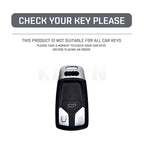 Car Key Cover Compatible with Audi A4 B9 A5 A6 8S 8W Q5 Q7 4M S4 S5 S7 TT TTS TFSI RS – Carbon Fiber Style