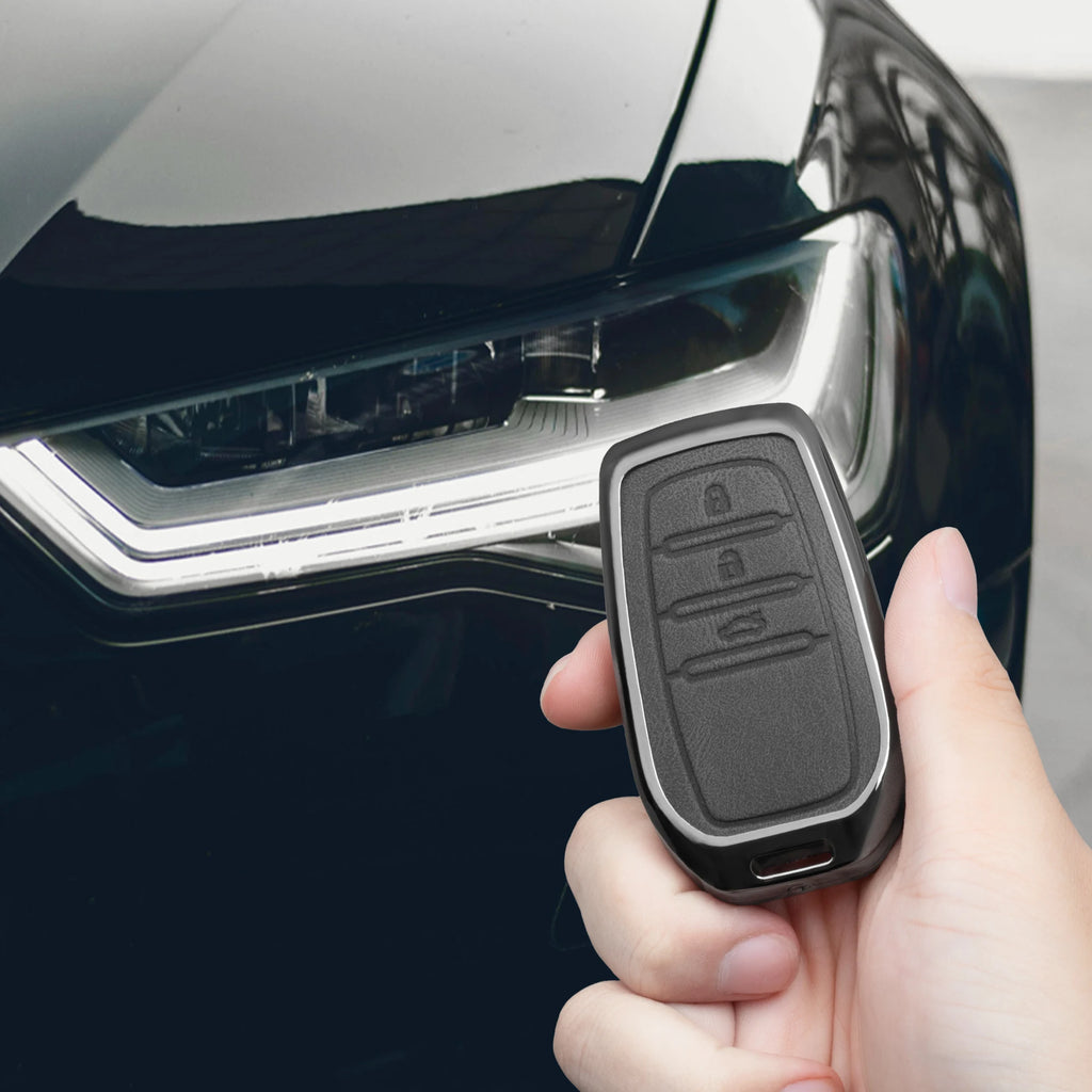 Zinc Alloy Car Key Fob Cover for Toyota RAV4, Crown, Hilux, Fortuner, Camry, Land Cruiser & Prado – 2/3 Buttons