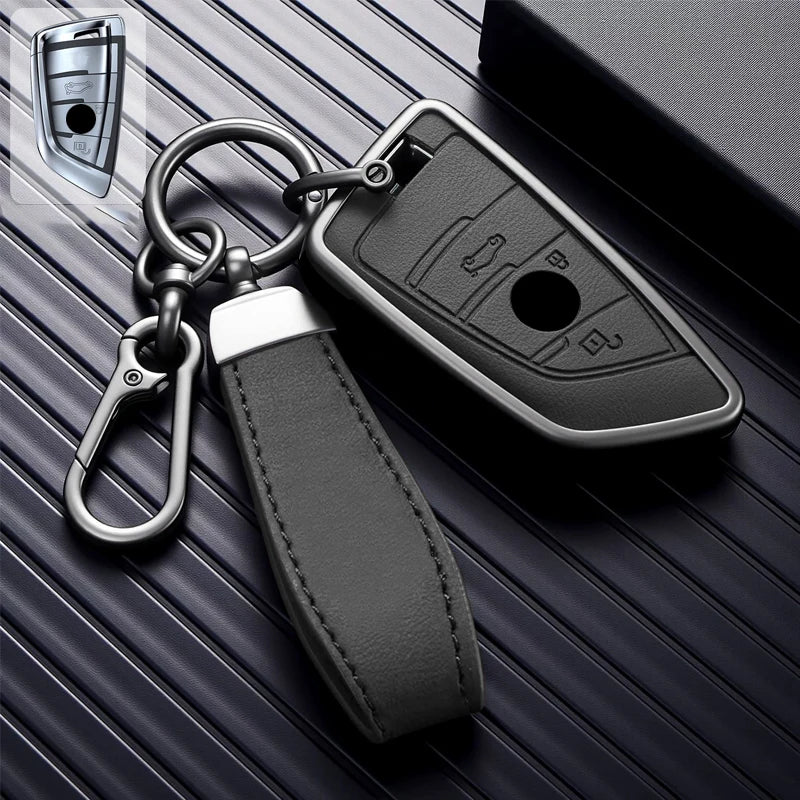 Alloy Car Key Fob Cover for BMW 2, 5, 6 & 7 Series, 216i F46, X1, X2, X3, X5, X6 & GT – 3/4 Buttons