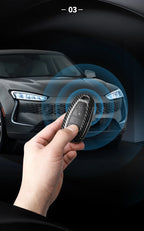 Car Key Cover Compatible with Hyundai i30 ix25 Elantra Kona Solaris Azera Grandeur IG TM Accent Santa Fe – Carbon Fiber Style