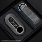 Black Warrior-Style TPU Car Key Fob Cover for Fiat Ducato, 500, 500L, Panda & Grande Punto; Lancia Musa