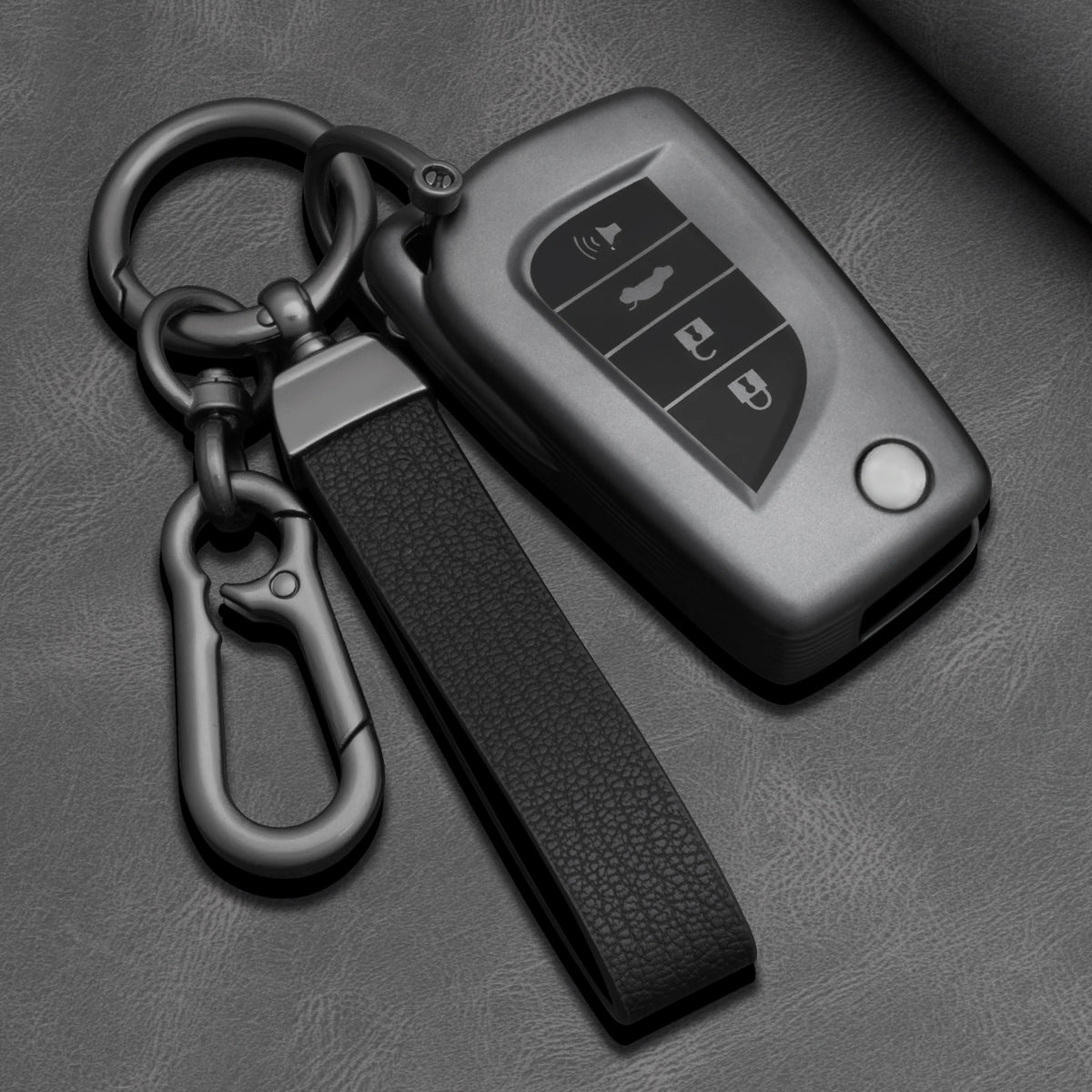 TPU Car Key Fob Cover for Toyota Hilux, Corolla, Highlander, RAV4, Yaris, Camry & Fortuner – 4 Buttons