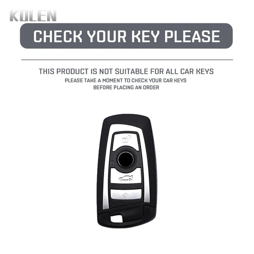 Car Key Cover Compatible with BMW 1 3 5 7 Series X1 X3 X4 X5 F10 F15 F16 F20 F30 F18 F25 M3 M4 – Carbon Fiber Style