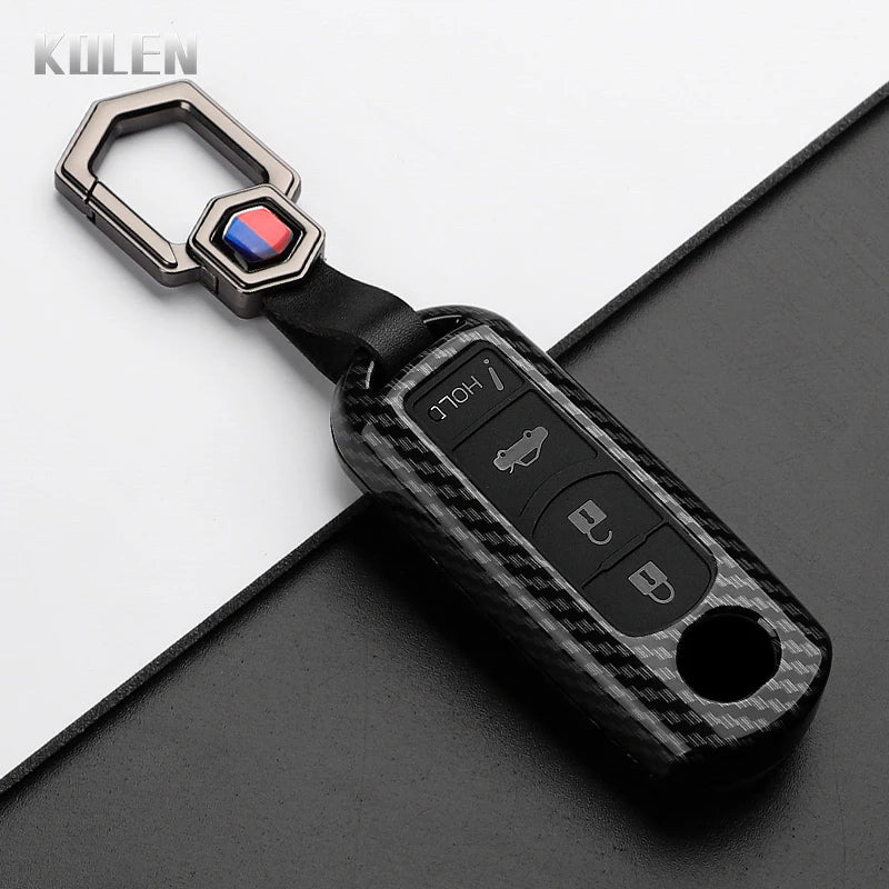 Car Key Cover Compatible with Mazda 2 3 6 Demio Atenza Axela CX-5 CX5 CX-3 CX7 CX-9 3 4 CX30 2016 2017 2018 2019 – Carbon Fiber Style