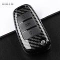 Car Key Cover Compatible with Audi C6 R8 A1 A3 Q3 A4 A5 Q5 A6 S6 A7 B6 B7 B8 8P 8V 8L TT RS S Line – Carbon Fiber Style
