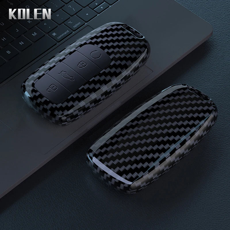 Car Key Cover Compatible with Chery Tiggo 8 Pro Tiggo 8 Plus New 5 Plus 7 Pro Arrizo – Carbon Fiber Style